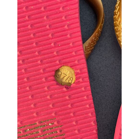 Havaianas Flower Print Flip Flops Color Pink Size 8 - Picture 12 of 12